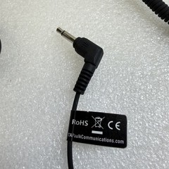 2pk 3.5mm Coiled Listen Only Adjustable D-Style Earpiece for Speaker Mic JH-001