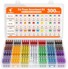 300Pcs Car Fuse Assortment Kit, 160 Mini Blade Fuses Automotive + 90 Standard