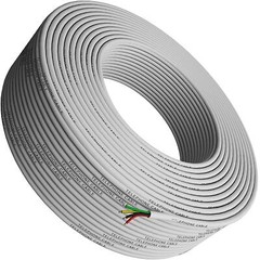 Phone Cable 300ft Rounded White Roll (100 M – 328 ft) 4X1/0.4 Reel Round Telepho