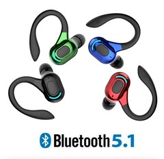 Bluetooth 5.1 Headset Wireless Earbuds Earphones Stereo Headphones Ear Hook Lot