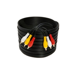 RCA Cable 3 Male To 3 Male Composite Video Audio AV Cord Adapter 6 12 15 25 FT