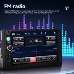 7″ Single 1Din Touch Screen Stereo Bluetooth Radio Car Apple/Android Carplay GPS