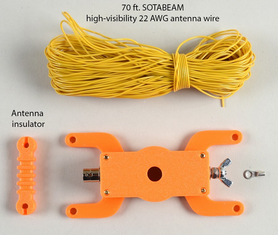 NEW! 40 Watts SSB EFHW no-tune antenna, 40m, 20m, 15m, 10m with 70ft Ant Wire