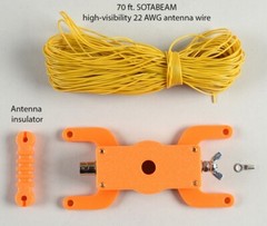 NEW! 40 Watts SSB EFHW no-tune antenna, 40m, 20m, 15m, 10m with 70ft Ant Wire