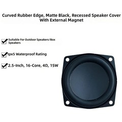 Professional 2.5Inch 15W 4Ω Speaker IPX5 Rating For Marine And Bathroom Use