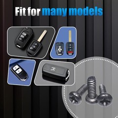 10Pcs Key Fob Screw with Repair Kit,Replacement Part M2 x 5mm, Black