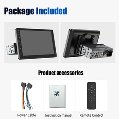 9″ Single 1DIN Rotatable Car Stereo MP5 Radio CarPlay Android auto Head Unit FM