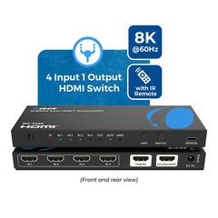 OREI 8K@60Hz 4-port HDMI™ Switch (eARC) (BK-4929)
