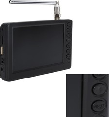 5” Portable Mini Digital TV, 1080P 2 in 1 with FM Radio, Rechargeable Batter…
