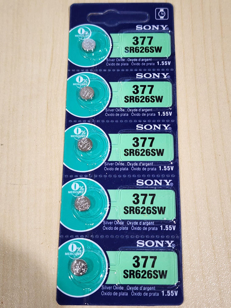5 piece SONY 377 SR626SW SR626 V377 Watch Battery SONY USA seller EXP 10/2030
