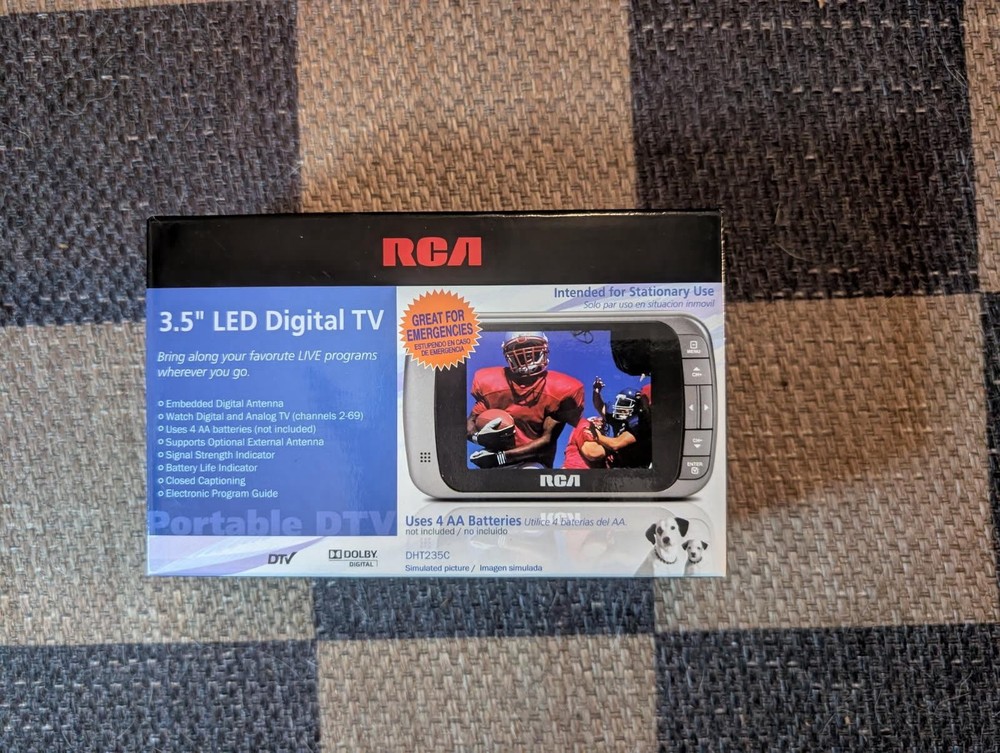 RCA DHT235A 3.5″ Mini LED Digital TV w/manual