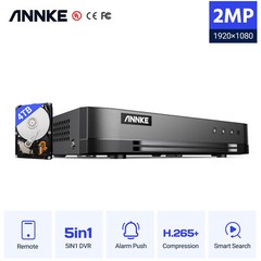 ANNKE 8/16/32CH 1080P/5MP Lite 5in1 DVR Video Recorder For CCTV Security Camera