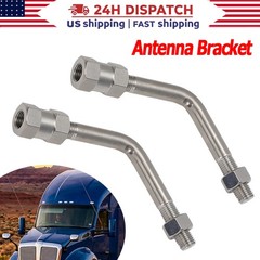 For Kenworth T680 Truck Universal CB Radio Antenna Bracket Stainless Steel Pair