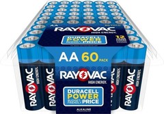60-Pack AA Alkaline Batteries – High Energy & Leak Resistant for Household Use