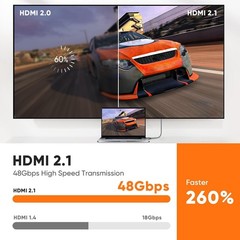 8K HDMI Cord 6ft – Universal Compatibility, 24K Gold-Plated