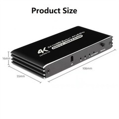 3 Port 4K 3X1 HDMI Switcher 3 In 1 Out HDMI With IR Remote Supporting HDCP2.2