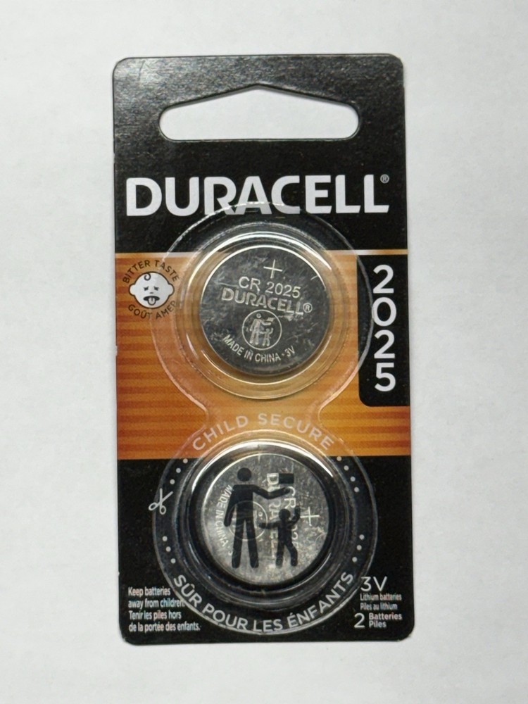 2 Pack CR2025 2025 DURACELL Lithium 3v Battery USA Free SHIP FRESH SEP 2034