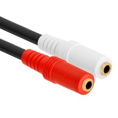 3.5mm Male to 2 Female Audio Adapter 6 in Cable AUX Stereo Headphone Splitter