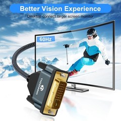 DVI-D To DVI-D Cable Dual Link 24+1 Male Video Cable Adapter Gold Plated 3.3FT