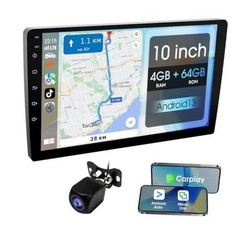10.1 Inch Carplay Screen for Car,8 cores Radio Screen with RAM 4GB+ROM 64GB