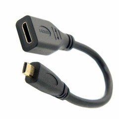 2 Packs of Micro HDMI Type D Male To HDMI Type A Female Cable Adapter Converter