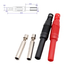 100x 4mm Banana Female Jack Solder for Seal Insulated Stackable Banana Plug B&R