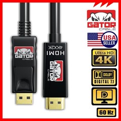 4K DisplayPort DP to HDMI Cable 60Hz 2160P 25.92Gbps HDR Audio Video Adapter PC