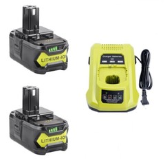 2 Packs 8.0Ah 18 Volt High Capacity for Ryobi P109 P191 Power Tools Battery