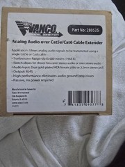 Vanco ￼Analog Audio Over Ct Six Cable Extender Model 280535