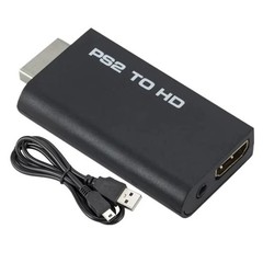 PS2 to HDMI Video Converter Adapter with 3.5mm Audio Output for HDTV Monitor US