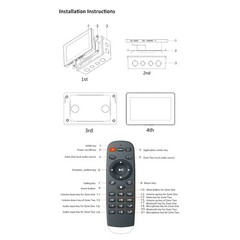 Touch Screen in wall Amplifier 7” Stereo Audio Background Music WIFI Bluetooth
