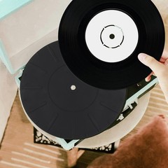 Turntable Platter Mat Black Rubber Silicone Design for Universal to All LP