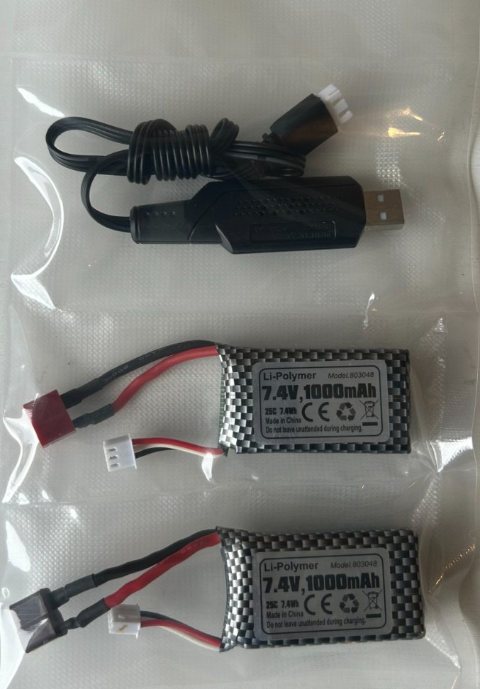 7.4V 1000mAh Li po Rechargeable Battery T Plug HAIBOXING 18859A/18858