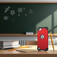 IDweel for iPod Touch 7th Generation Case with 2 Screen Protectors, Red