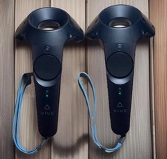 HTC Vive 2PR7100 Virtual Reality VR Wand Controllers Pair (Black) 1.0
