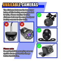 Reverse Rear Camera License Plate Bracket, Installation Holder for Backup View C