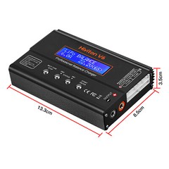 Lipo Battery Charger, 1S-6S Lipo Li-ion NiMH NiCD Li-Fe Battery with Tamiya XT60