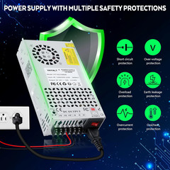 DC 12V 50A 600W Switching Power Supply, 110V/220V AC to DC Converter, Universal