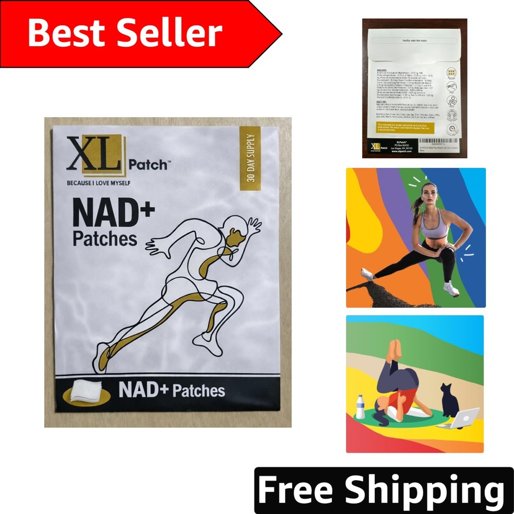 30 Count NAD Skin Support Patches – Wear Up to 8 Hours for Best Results