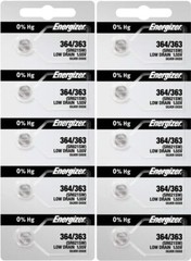10 x Fresh Stock Energizer Watch Silver Oxide Batteries 364/363 SR621SW Battery