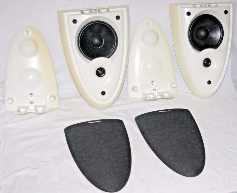 Pioneer S-DS1-H Direct Diffuse Stereo Surround 4-1/2″ Speakers Pair W/Brackets