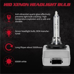For Jeep Grand Cherokee 2014-2021 HID Headlight Hi/Low Beam+LED Fog Light Bulbs