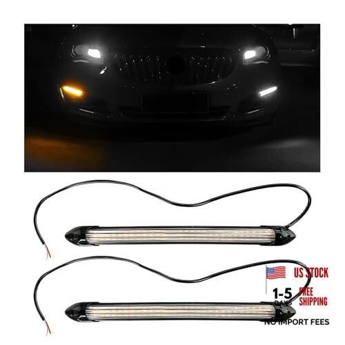 2 PCS Exterior Car LED Lights Flexible LED Daytime Running Light 9.5 Inches