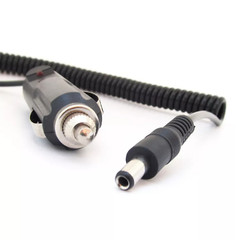 Car Cigarette Lighter Power Supply to 5.5 x 2.5mm DC Male Plug with Spring Cable