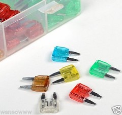 120 Assorted Car Truck Mini Fuse 5,7.5,10,15,20,25,30 AMP