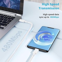 2-pack 60W USB C to USB C Fast Charger Cable for Apple iPhone 16/15/iPad Pro