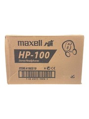 *NEW* LOT OF (6) MAXELL HP-100 STEREO HEADPHONES W DYNAMIC SOUND 190319 DRD2-1