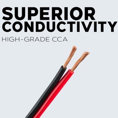 10 Gauge 100 Feet Red Black Bonded 2 Conductor Speaker Wire Car Home