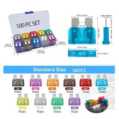 50- 300Pcs Car Fuse Assortment Kit Mini Blade & Standard Automotive Fuses Set