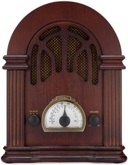 ClearClick Retro AM FM Radio with Bluetooth – Classic Wooden Vintage Retro